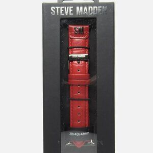 Steve Madden Watch Strap Red Leather Synthetic 38mm 40mm 41mm NEW IN BOX